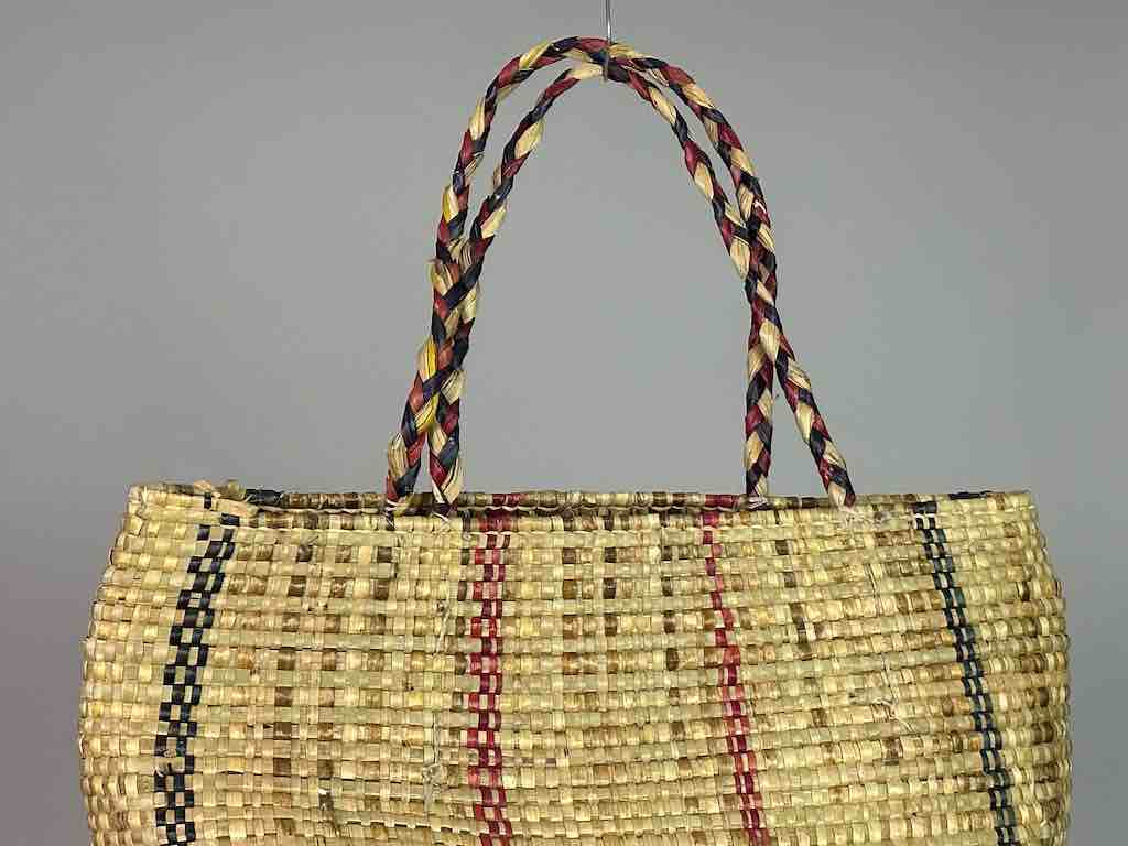 Large Swampgrass Straw Beach Handbag - Benin