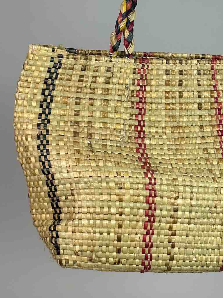 Large Swampgrass Straw Beach Handbag - Benin