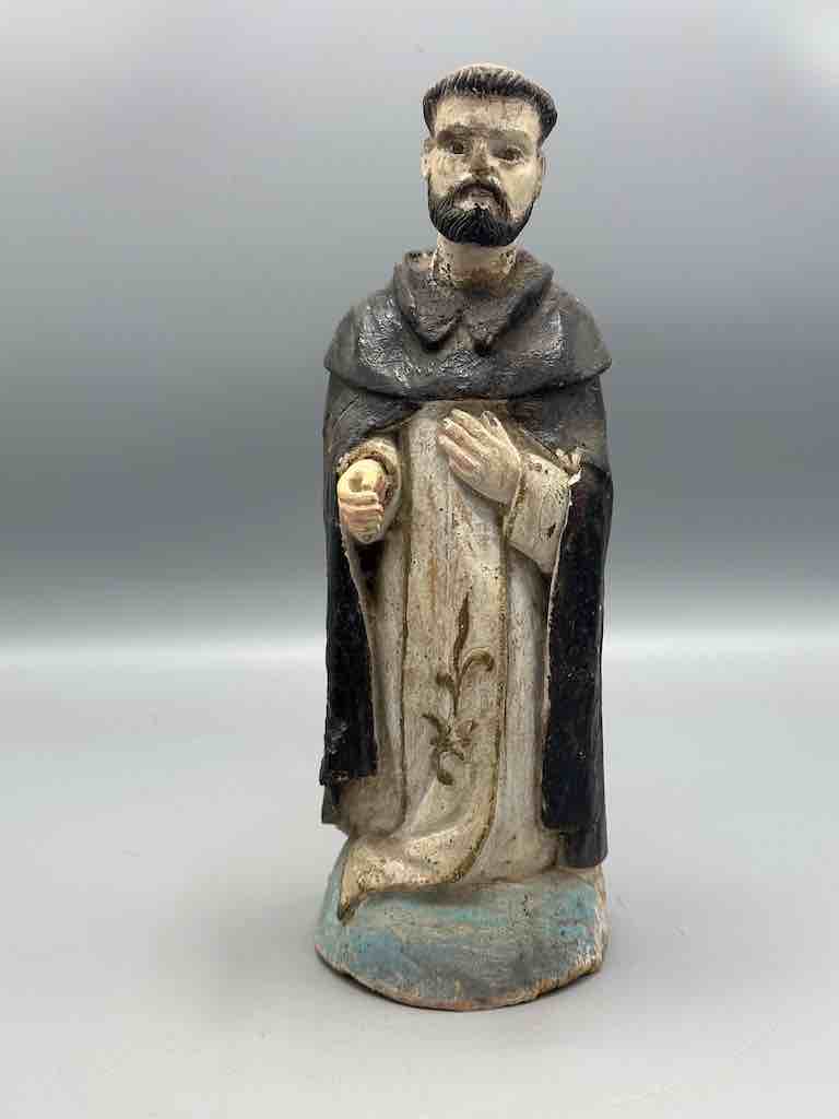 Small Antique Vietnamese Catholic Male Saint Dominic Figure