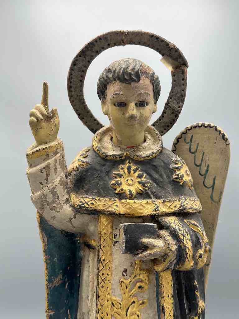 Antique Vietnamese Catholic Male Saint Figure Angel