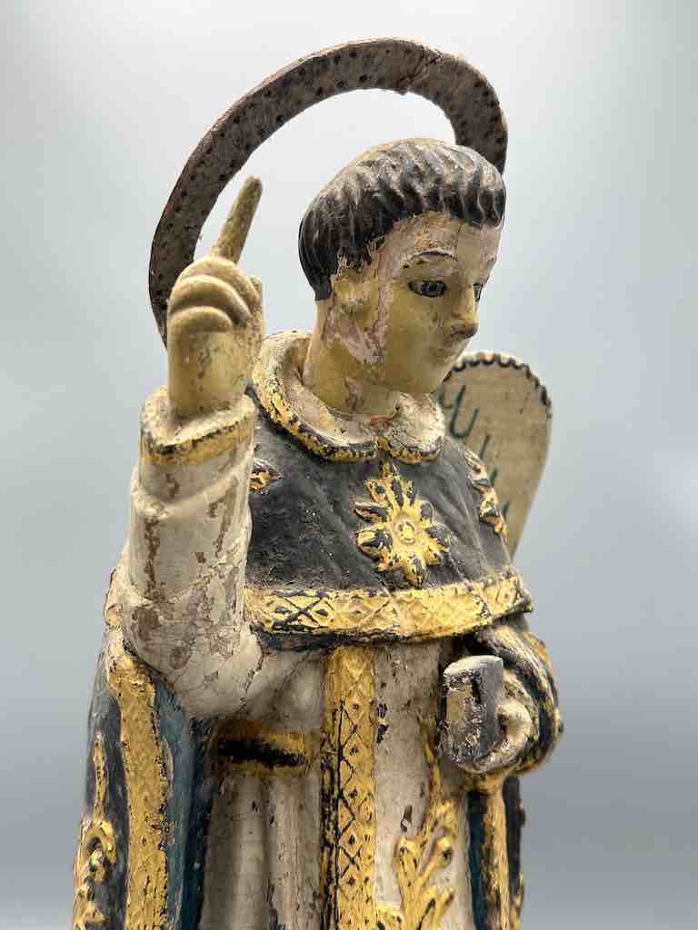 Antique Vietnamese Catholic Male Saint Figure Angel