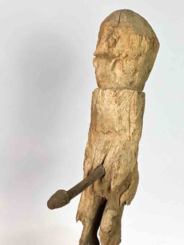 Vintage Fon Male Iron Penis Fertility Fetish Statue | 26" - Benin