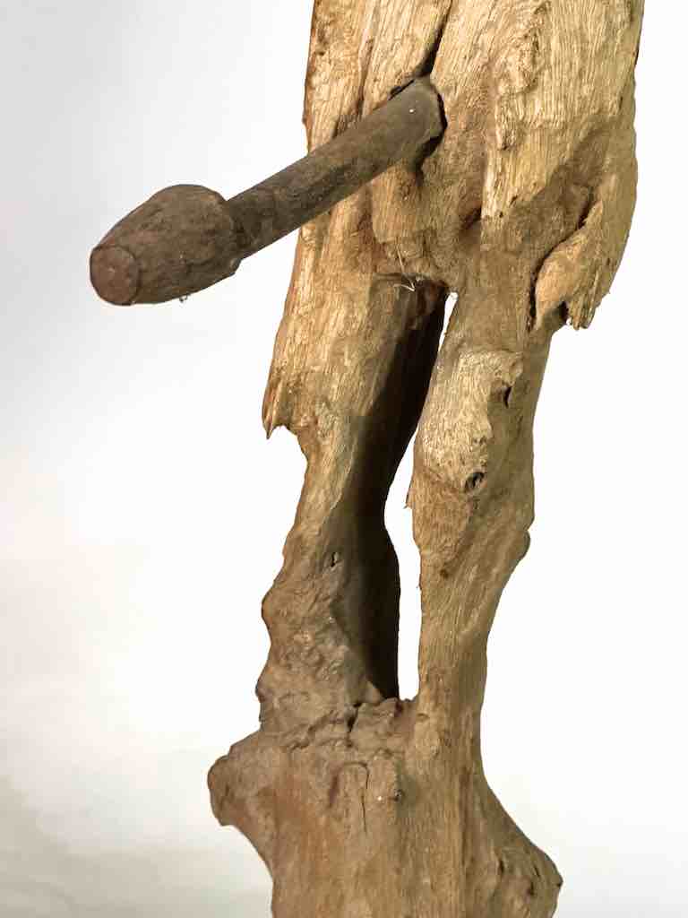 Vintage Fon Male Iron Penis Fertility Fetish Statue | 26" - Benin