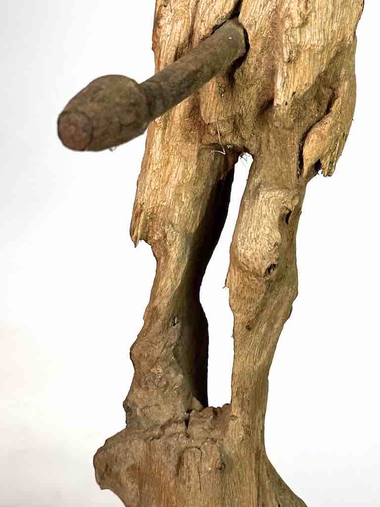 Vintage Fon Male Iron Penis Fertility Fetish Statue | 26" - Benin