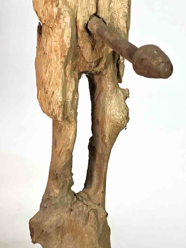 Vintage Fon Male Iron Penis Fertility Fetish Statue | 26" - Benin