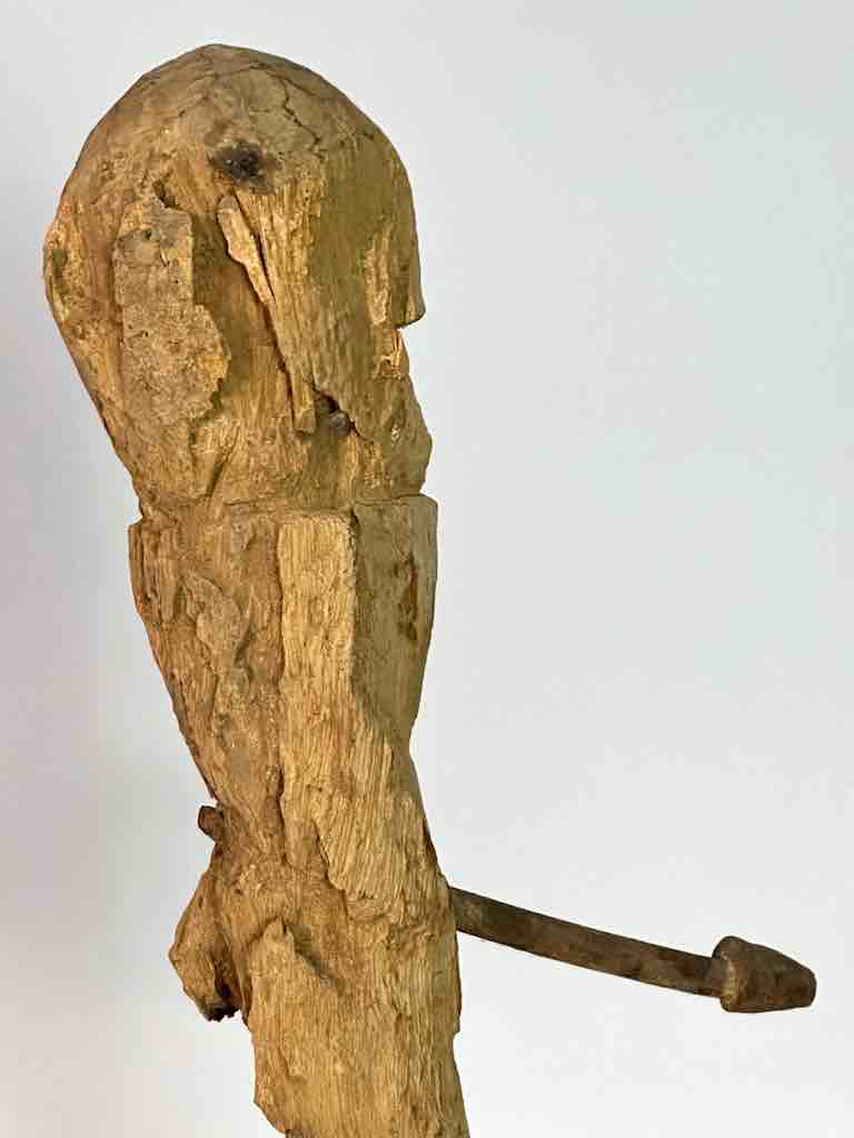 Vintage Fon Male Iron Penis Fertility Fetish Statue | 26" - Benin