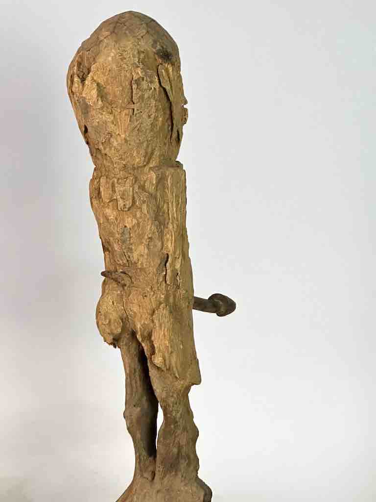 Vintage Fon Male Iron Penis Fertility Fetish Statue | 26" - Benin