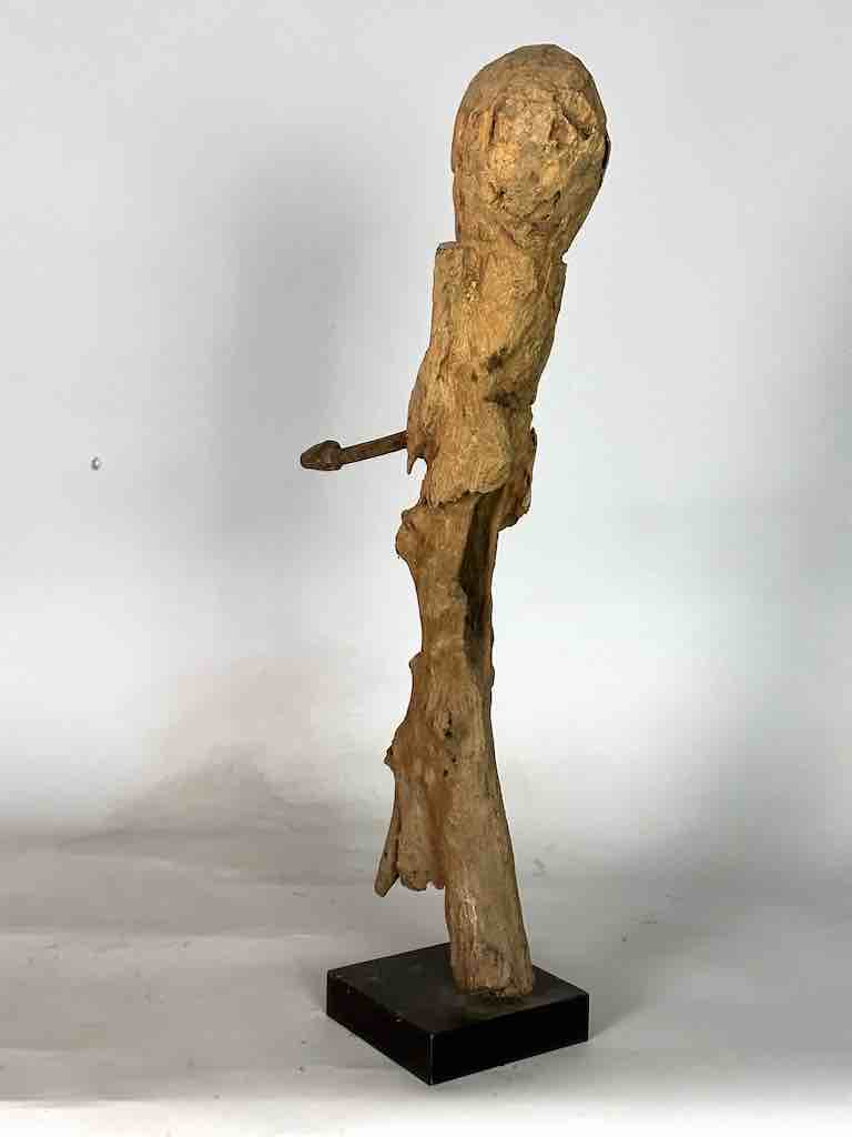 Vintage Fon Male Iron Penis Fertility Fetish Statue | 26" - Benin