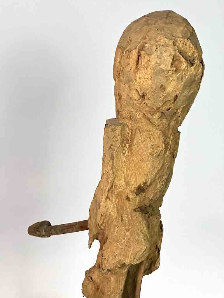 Vintage Fon Male Iron Penis Fertility Fetish Statue | 26" - Benin