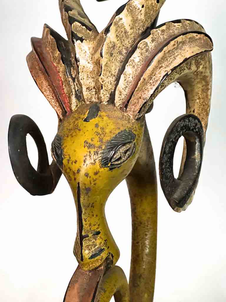 Guro Antelope and Man Ritual African Headdress - Ivory Coast