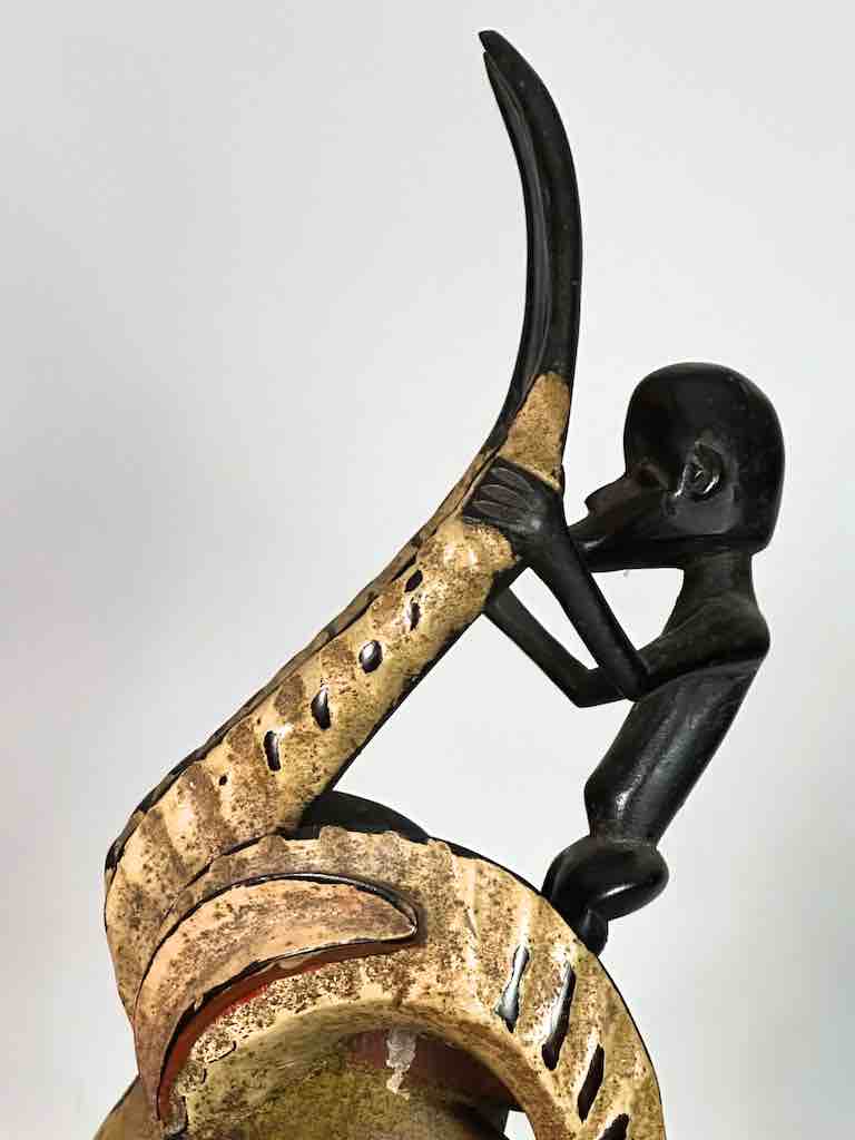 Guro Antelope and Man Ritual African Headdress - Ivory Coast