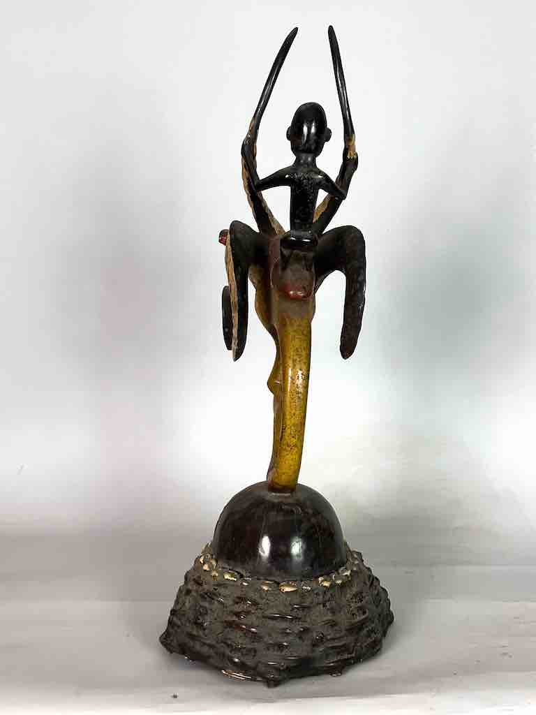 Guro Antelope and Man Ritual African Headdress - Ivory Coast