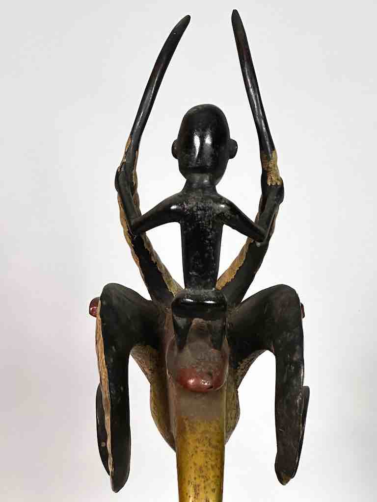 Guro Antelope and Man Ritual African Headdress - Ivory Coast