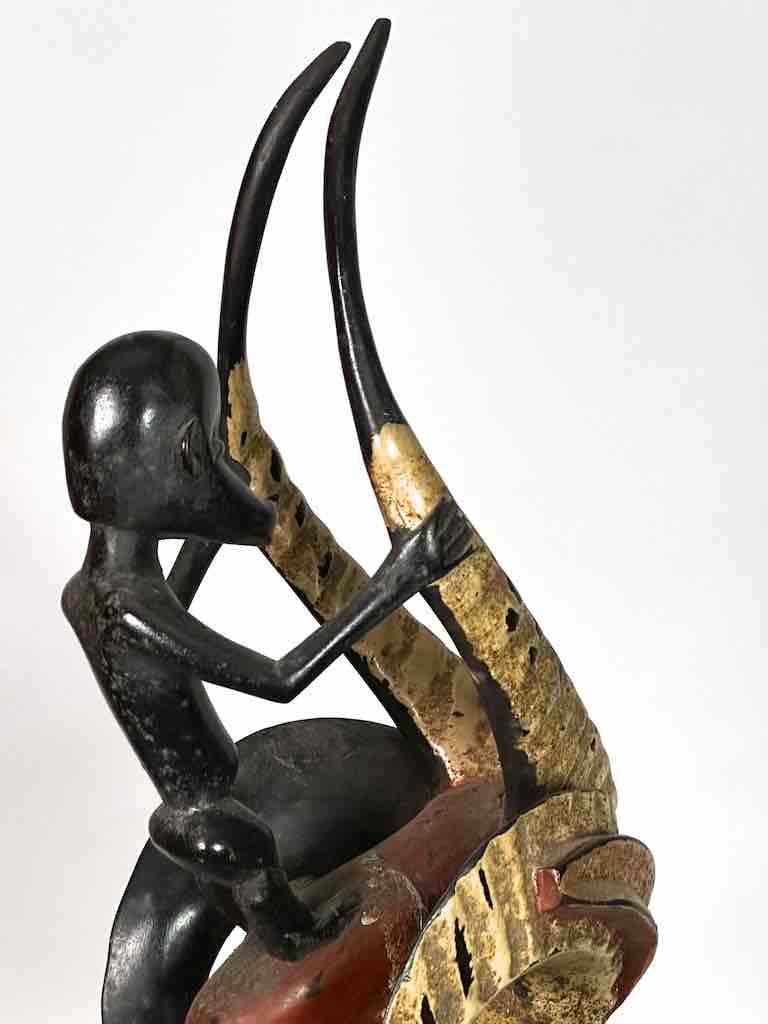 Guro Antelope and Man Ritual African Headdress - Ivory Coast