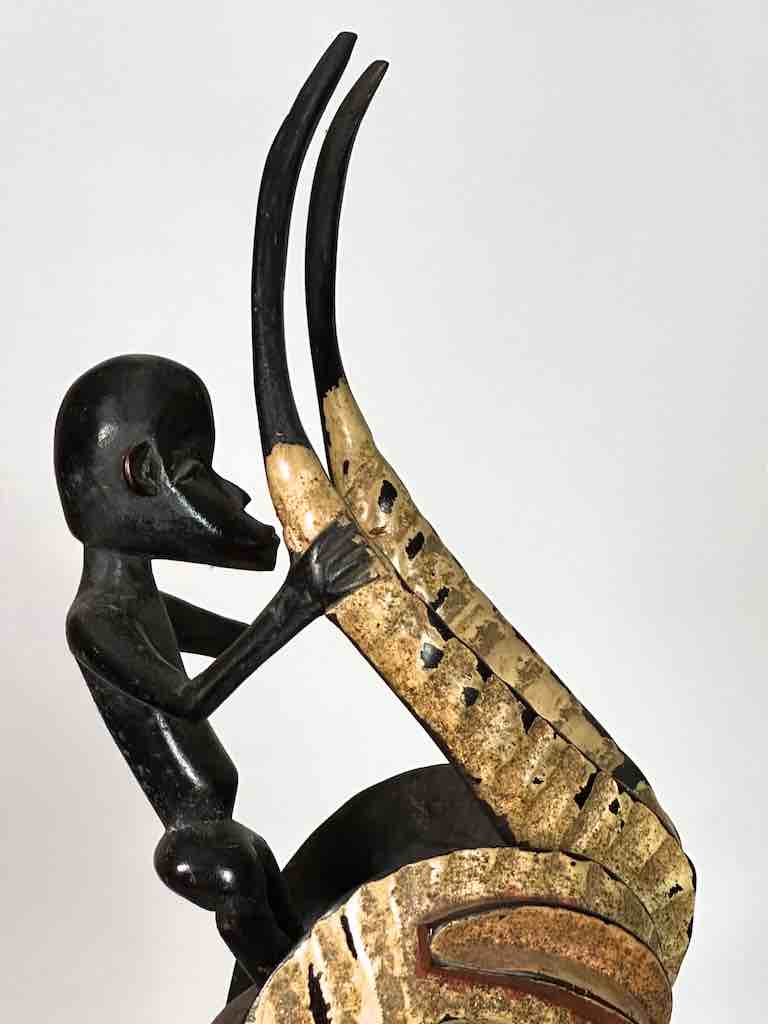 Guro Antelope and Man Ritual African Headdress - Ivory Coast