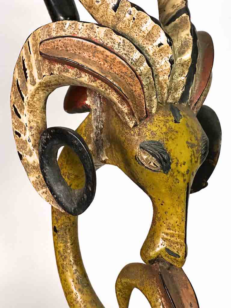 Guro Antelope and Man Ritual African Headdress - Ivory Coast