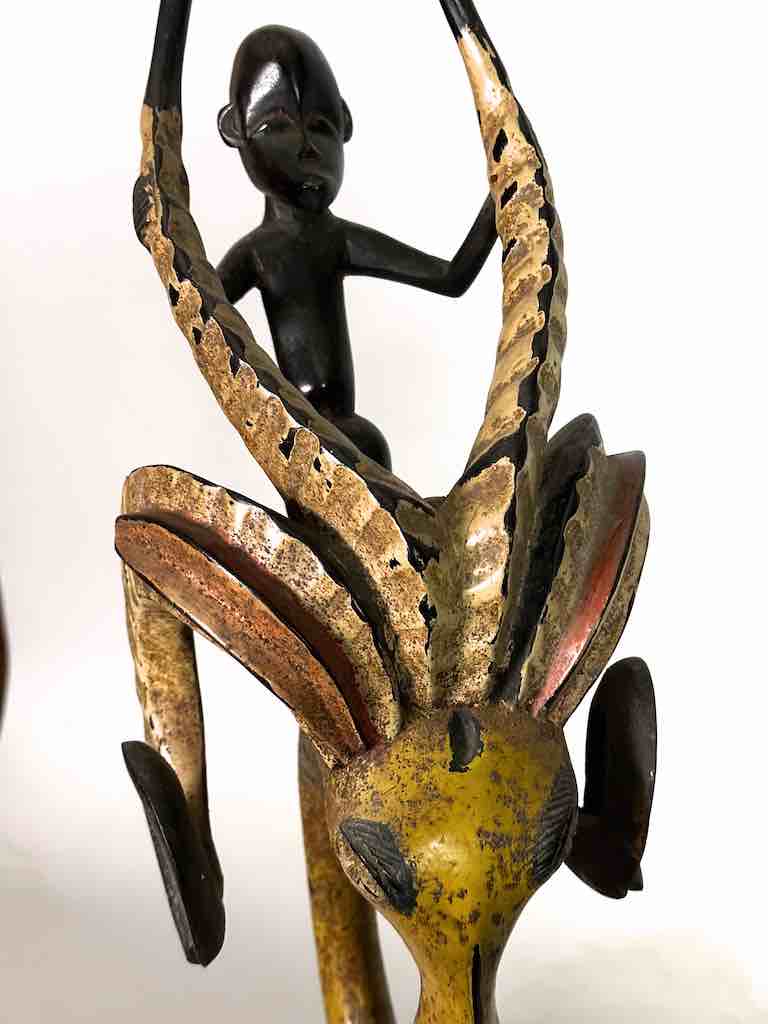 Guro Antelope and Man Ritual African Headdress - Ivory Coast