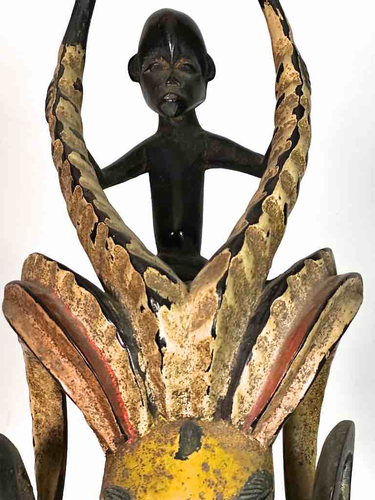 Guro Antelope and Man Ritual African Headdress - Ivory Coast