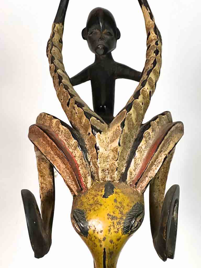 Guro Antelope and Man Ritual African Headdress - Ivory Coast