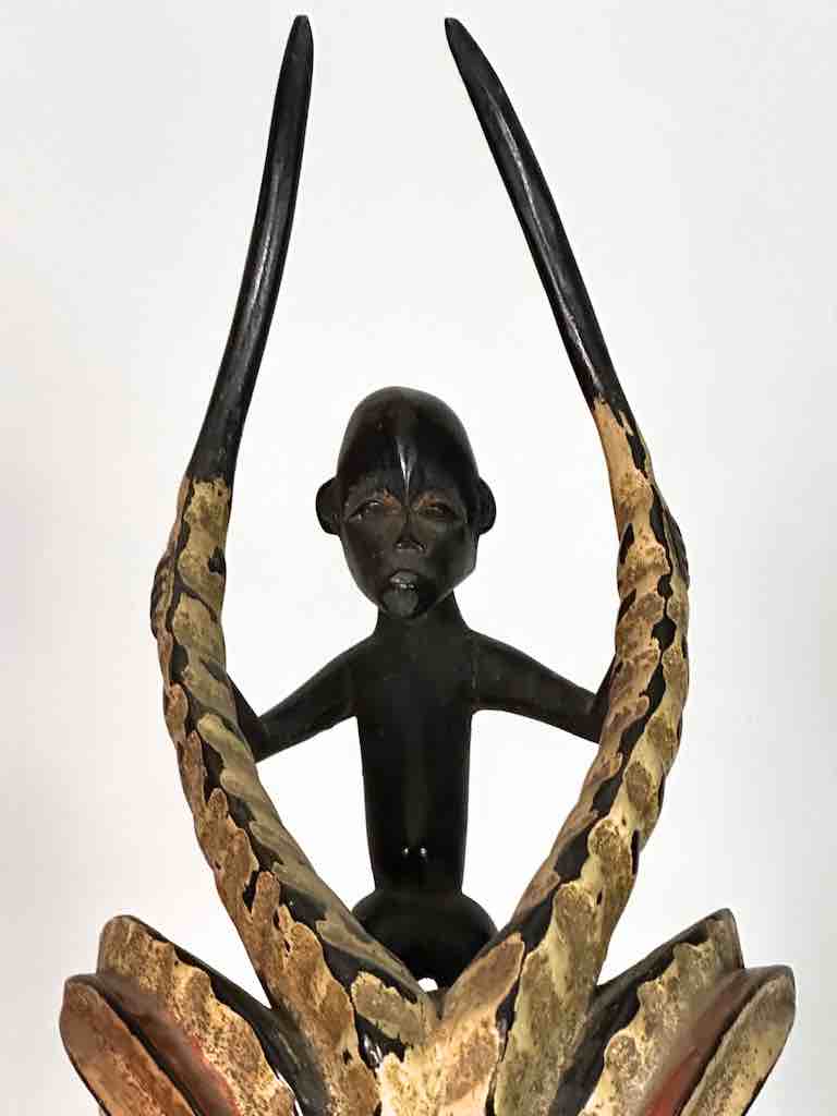 Guro Antelope and Man Ritual African Headdress - Ivory Coast