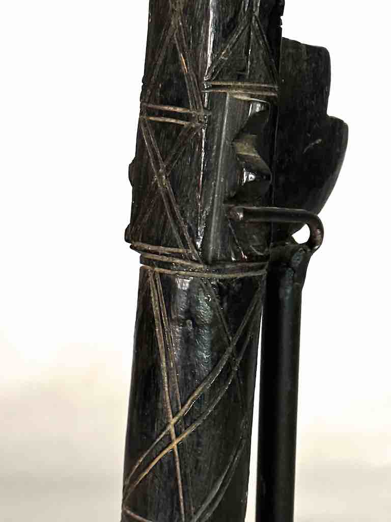 Senufo Ritual Iron-Blade Intricate Wood Handle Weapon/Tool | 24"