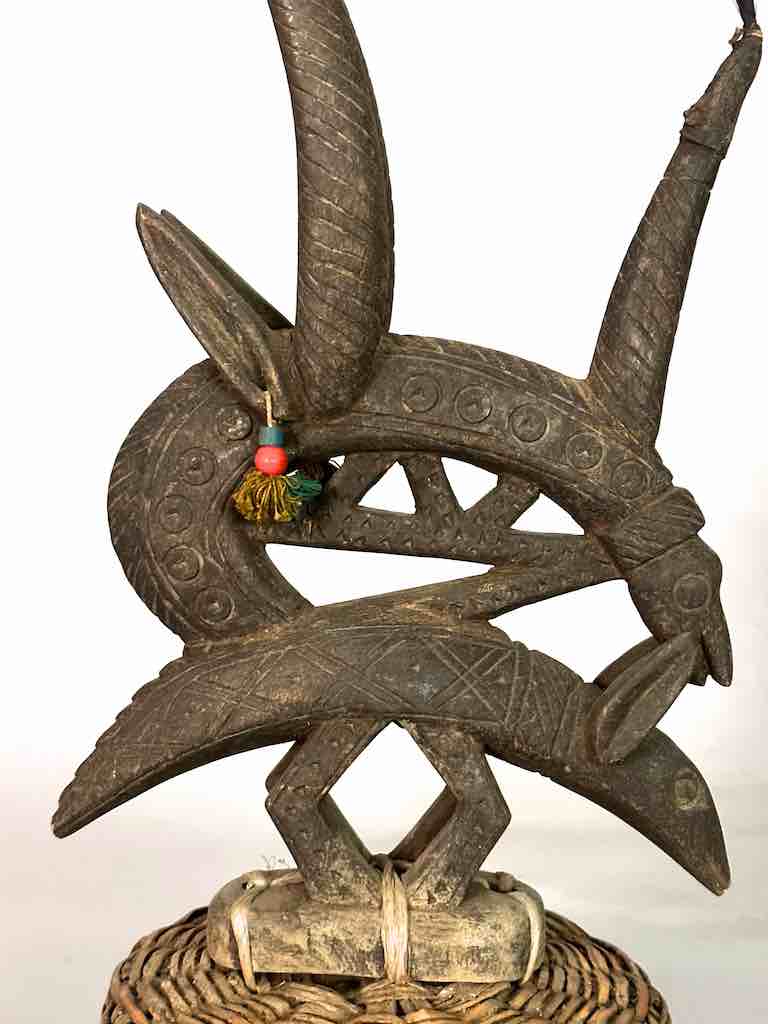 Extraordinary Bamana "Chiawara" Sogununkhun Fertility Headdress Pair Statues