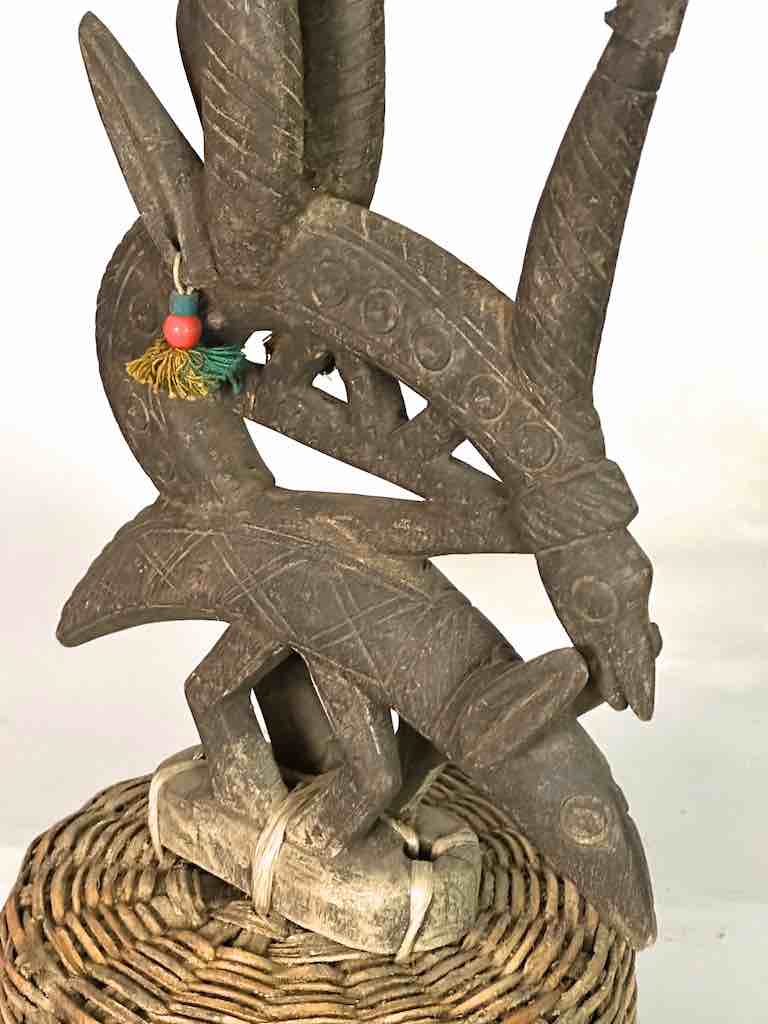 Extraordinary Bamana "Chiawara" Sogununkhun Fertility Headdress Pair Statues