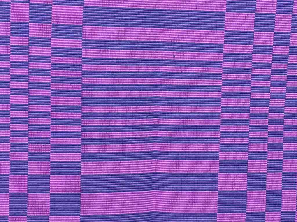 Geometric Long Narrow Textile Table Runner - Purple/Navy