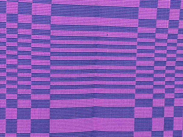 Geometric Long Narrow Textile Table Runner - Purple/Navy