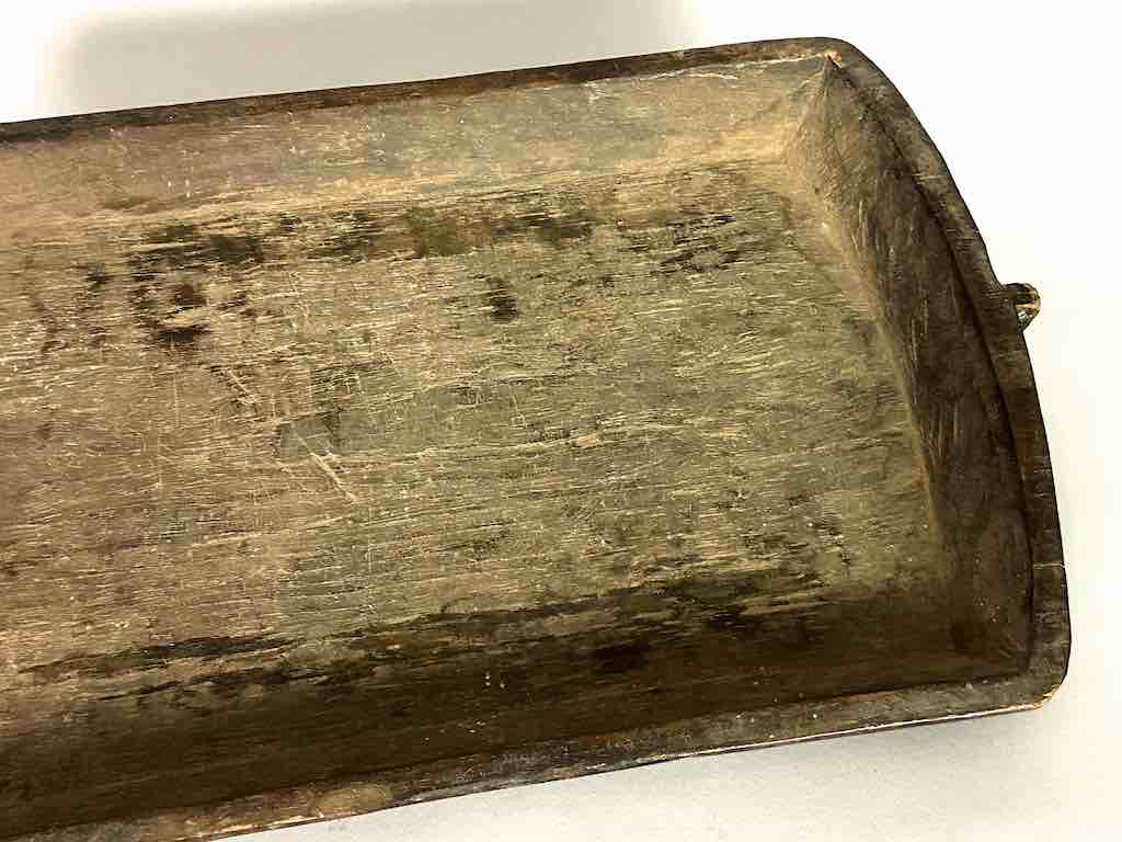 Vintage Fipa Rectangular Wooden Tray Sculpture - Tanzania