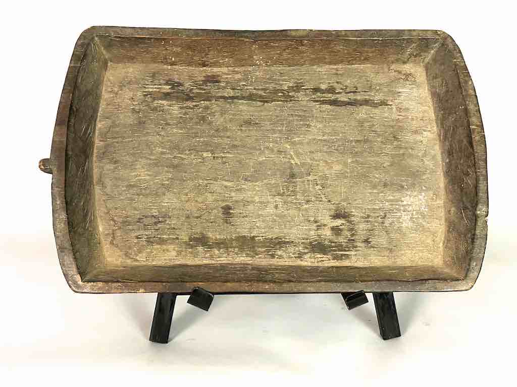 Vintage Fipa Rectangular Wooden Tray Sculpture - Tanzania