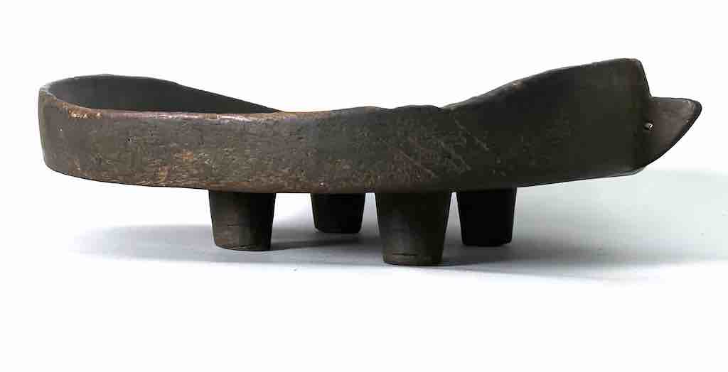 Vintage Fipa Large Oval Wooden Tray Sculpture - Tanzania