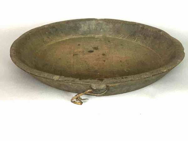 Vintage Fipa Round Wooden Tray Sculpture - Tanzania