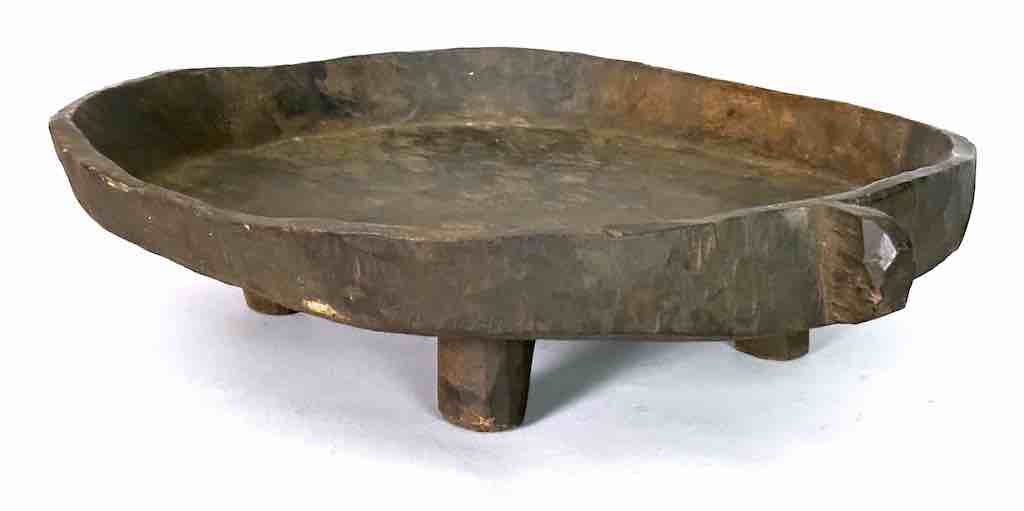 Vintage Fipa Large Oval Wooden Tray Sculpture - Tanzania