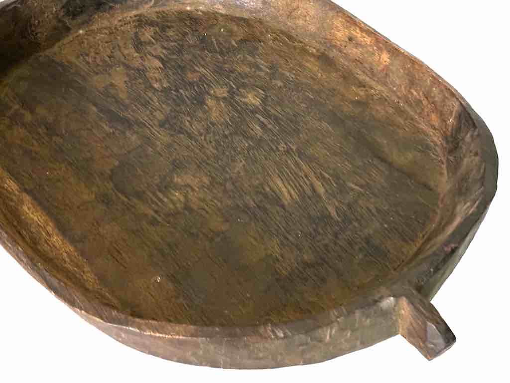 Vintage Fipa Large Oval Wooden Tray Sculpture - Tanzania