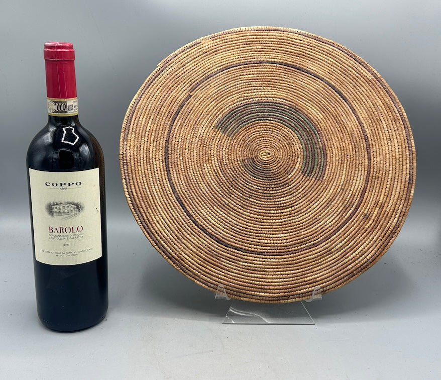 Best Most Finely Woven Flat Disk Fulani Basket - Mali - Niger Bend