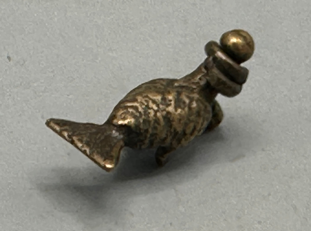 Small Vintage African Baule Brass Bird Gold Weights - Ivory Coast