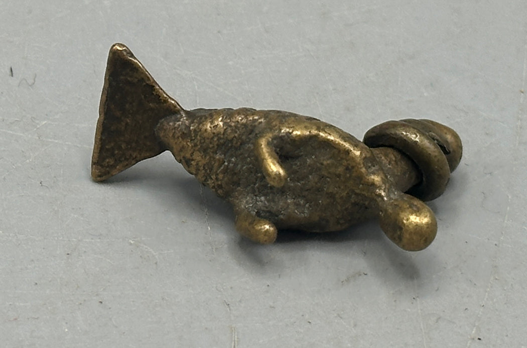 Small Vintage African Baule Brass Bird Gold Weights - Ivory Coast