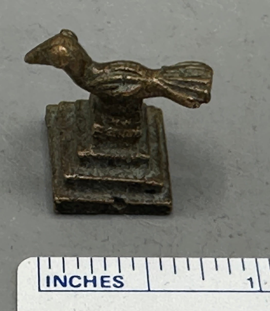 Small Vintage African Baule Brass Bird Gold Weights - Ivory Coast