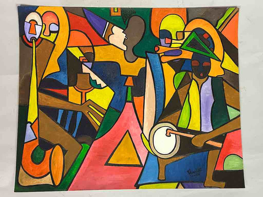 Osogbo School African Painting on Heavy Paper Frameable Art