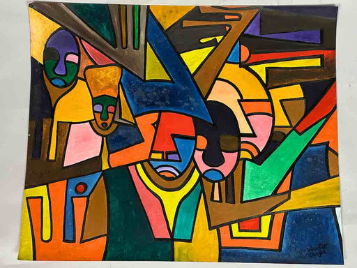 Osogbo School African Painting on Heavy Paper Frameable Art