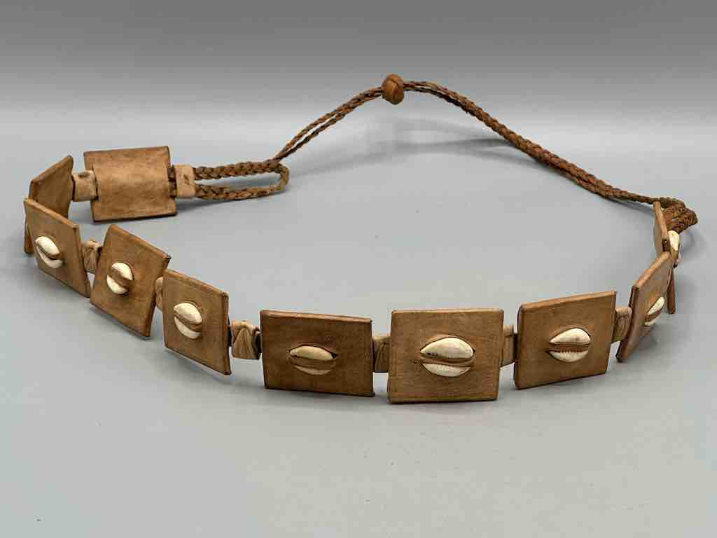 African Cultural Real Cowrie Shell-Leather Medallions Belt - 6 colors