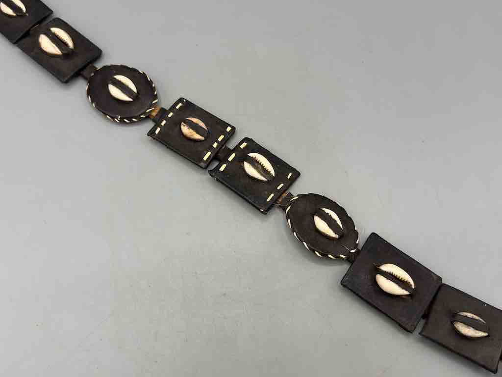 African Cultural Real Cowrie Shell-Leather Medallions Belt - 6 colors