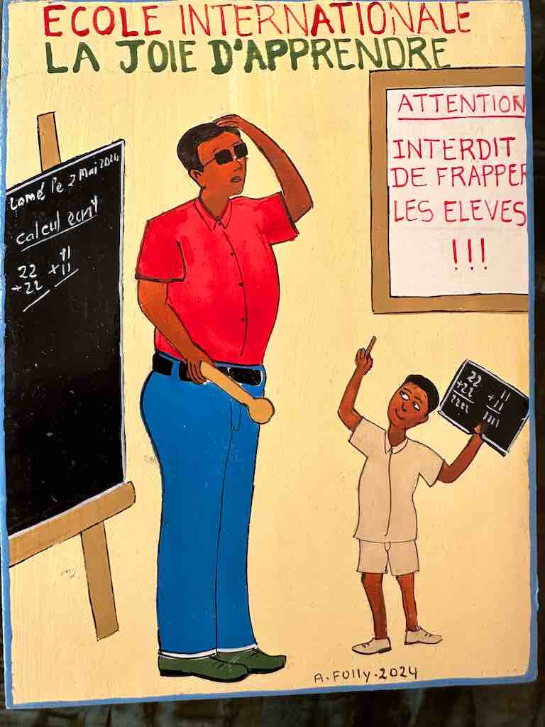 Teacher and Student | Contemporary African Hand Painted Art | Wall Hanging | Frameable Painting | 6.5" x 5"