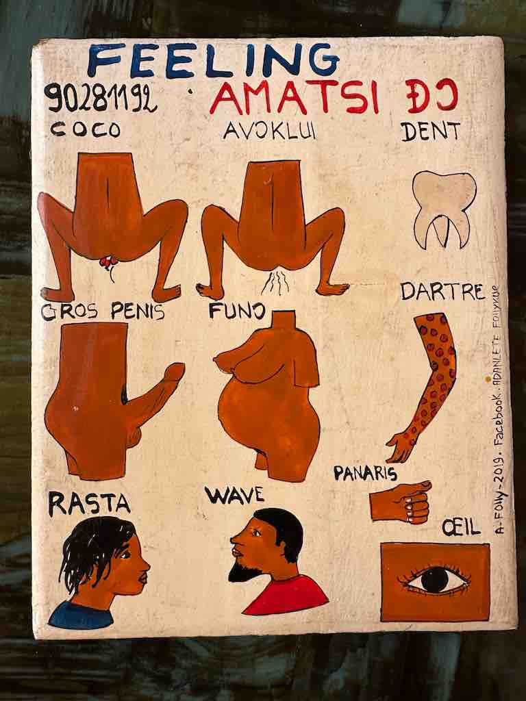 Medicine Sign | Contemporary African Hand Painted Art | Wall Hanging | Frameable Painting | 6.5" x 5"