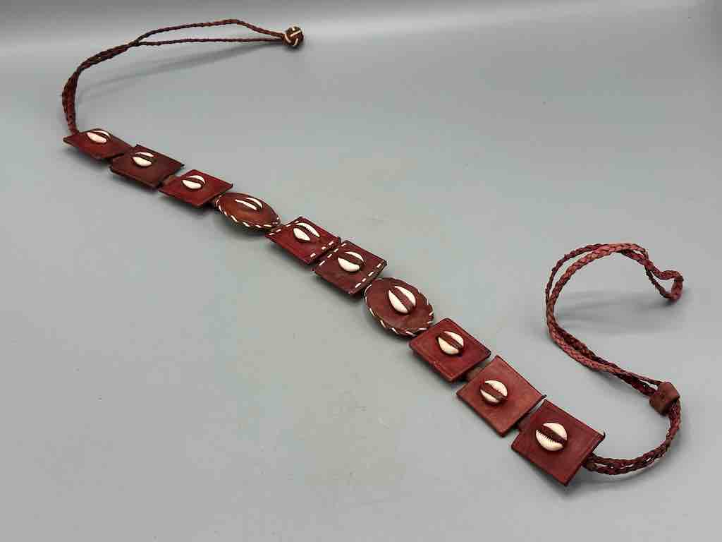 African Cultural Real Cowrie Shell-Leather Medallions Belt - 6 colors