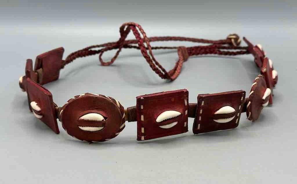 African Cultural Real Cowrie Shell-Leather Medallions Belt - 6 colors