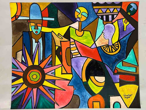 Osogbo School African Painting on Heavy Paper Frameable Art