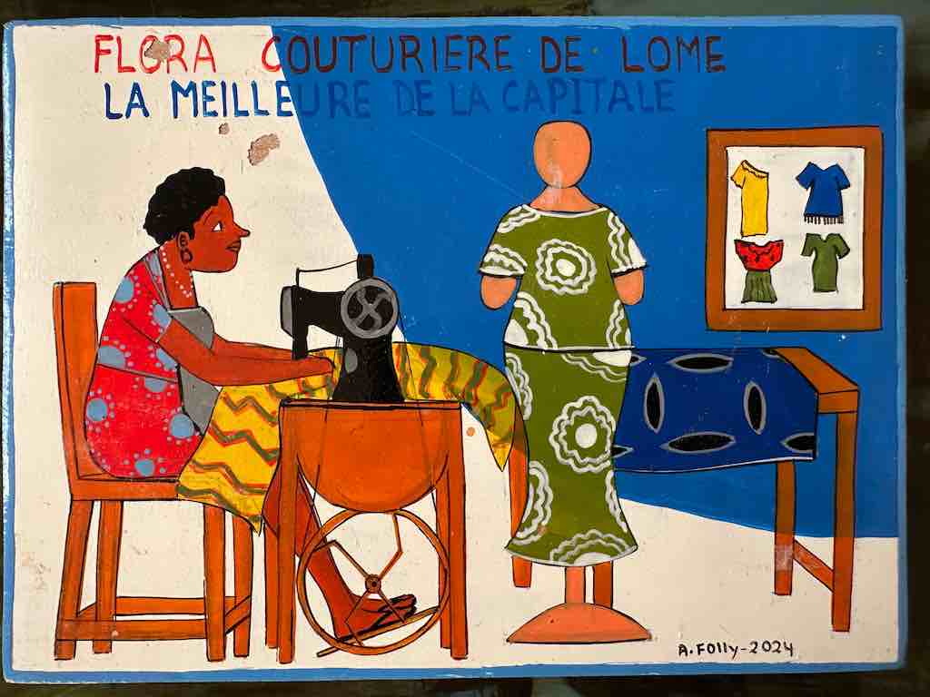 Seamstress | Contemporary African Hand Painted Art | Wall Hanging | Frameable Painting | 6.5" x 5"