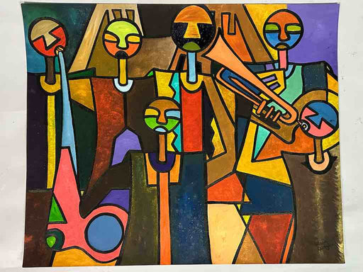 Osogbo School African Painting on Heavy Paper Frameable Art